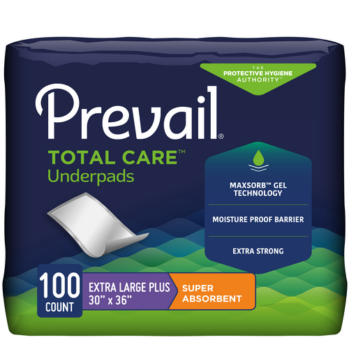 Prevail Incontinence Underpads, Super Absorbent