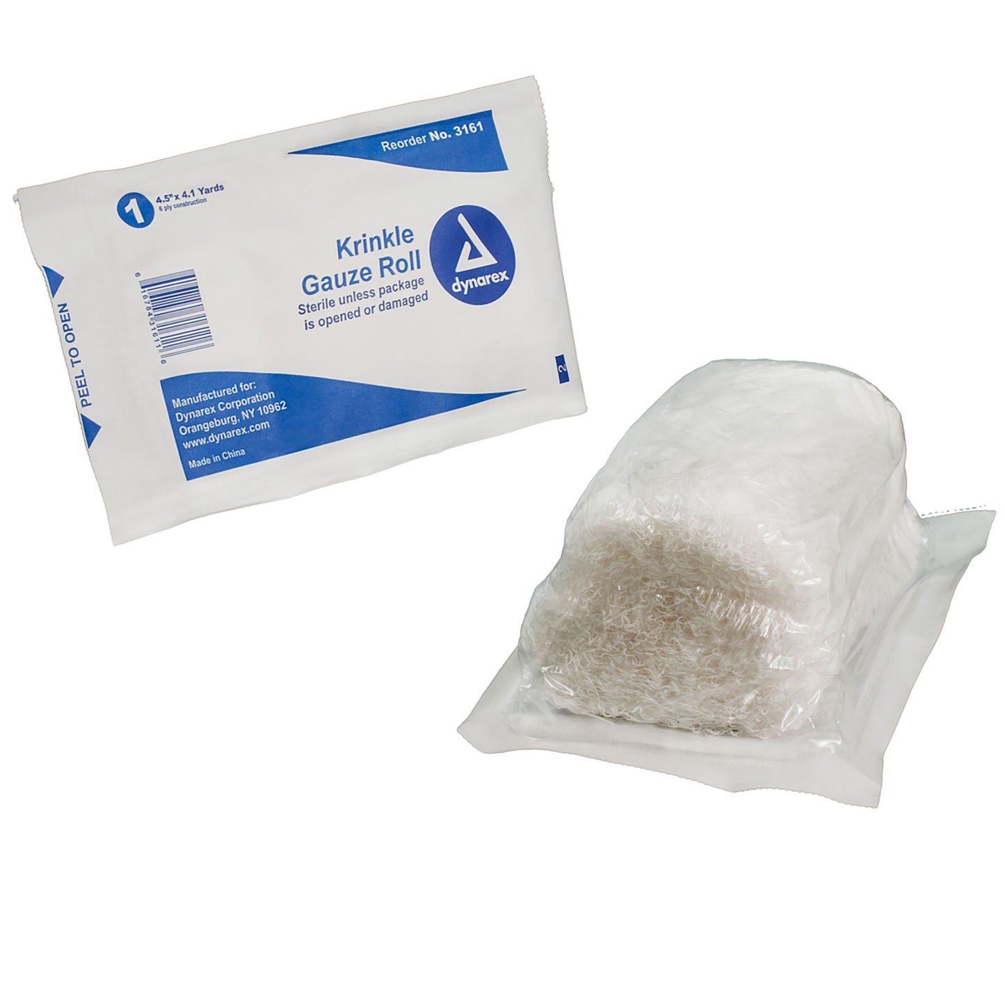 Dynarex Krinkle Gauze Roll, Sterile