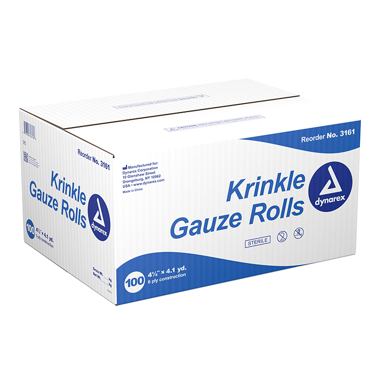 Dynarex Krinkle Gauze Roll, Sterile