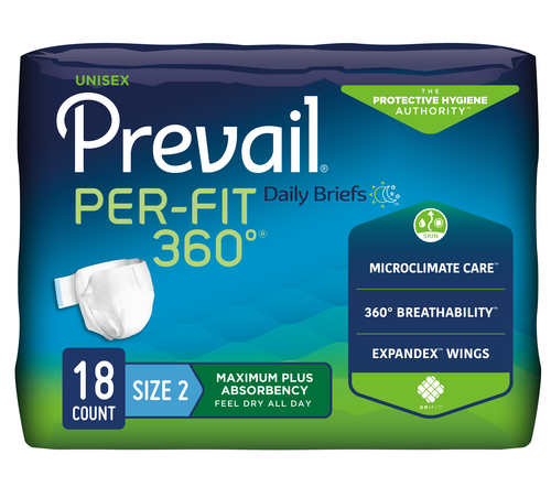Prevail Per-Fit 360 Incontinence Briefs for Men & Women
