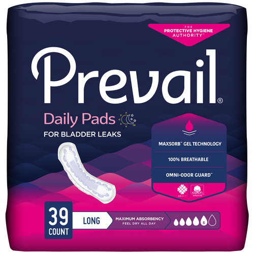 Prevail Incontinence Bladder Control Pads for Women, Maximum Absorbency