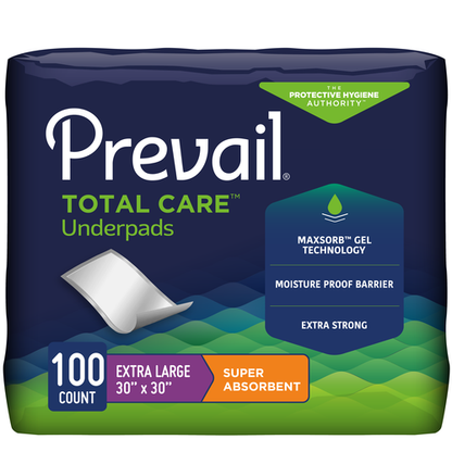 Prevail Incontinence Underpads, Super Absorbent