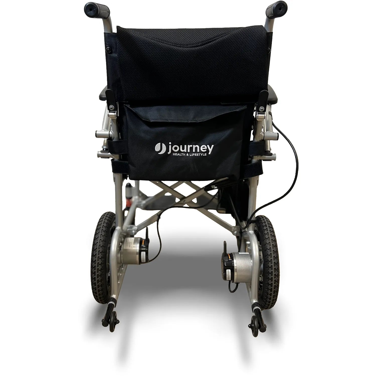 Journey Air Lightweight Folding Power Chair Large Back Tires for outdoor use