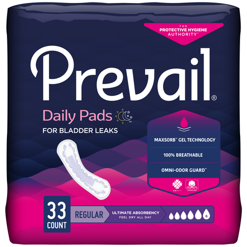 Prevail Incontinence Bladder Control Pads for Women, Ultimate Absorbency