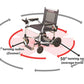 Journey Zoomer Folding Power Chair turning radius